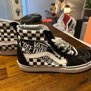Vans Off The Wall Skaters Van’s Checkered High Top Vans Mens Old School SZ 10.5